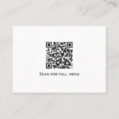 Schwarz-Weiß-Paprikaschoten Farm to Table Restaura Telefonnummerkarte (Rückseite)