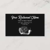 Schwarz-Weiß-Paprikaschoten Farm to Table Restaura Telefonnummerkarte (Vorderseite)