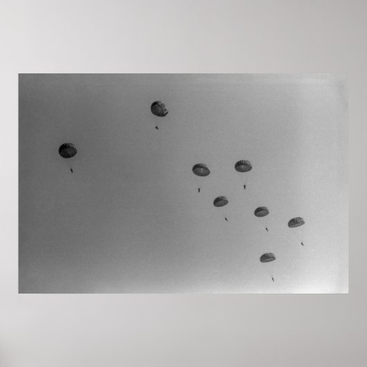 Schwarz-Weiß-Paratrooper-Show 1968 Poster (Vorne)