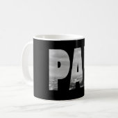 Schwarz-Weiß-Paris Kaffeetasse (Vorderseite Links)