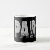 Schwarz-Weiß-Paris Kaffeetasse (Mittel)