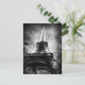Schwarz-Weiß-Paris-Postkarte, der Eiffelturm Postkarte (Stehend Vorderseite)