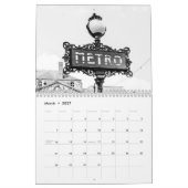 Schwarz-Weiß-Pariser Wohngestaltung Kalender (Mär 2027)