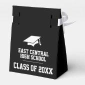 Schwarz-Weiß-Partei für den Schulabschluss Geschenkschachtel (Rückseite)