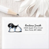 Schwarz-weiß Parti Cocker Spaniel (Insitu)