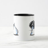 Schwarz-weiß Parti Cocker Spaniel Tasse (Zentrum)