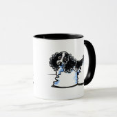 Schwarz-weiß Parti Cocker Spaniel Tasse (VorderseiteRechts)