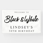 Schwarz-Weiß-Party Banner (Horizontal)