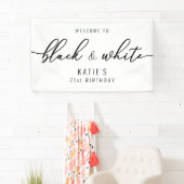 Schwarz-Weiß-Party Banner (Insitu)