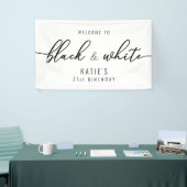 Schwarz-Weiß-Party Banner (Messeveranstaltung)