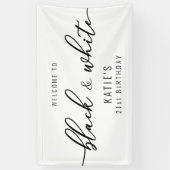 Schwarz-Weiß-Party Banner (Vertikal)