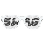 Schwarz-Weiß-Party-Brille Sonnenbrille (Vorderseite)