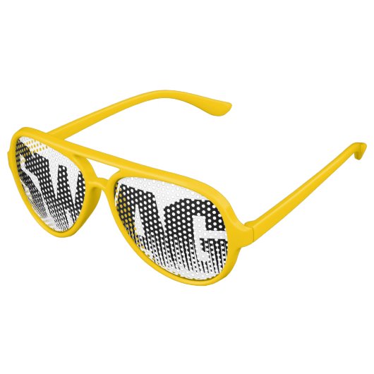 Schwarz-Weiß-Party-Brille Sonnenbrille (Schrägansicht)