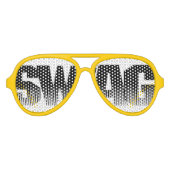 Schwarz-Weiß-Party-Brille Sonnenbrille (Vorderseite)