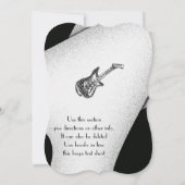 Schwarz-Weiß-Party Einladung (Rückseite)