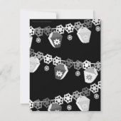 Schwarz-Weiß-Party Einladung (Rückseite)