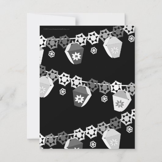 Schwarz-Weiß-Party Einladung (Rückseite)