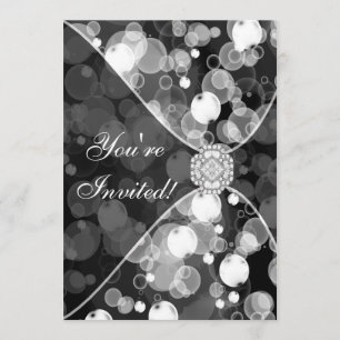 Schwarz-Weiß-Party Einladung