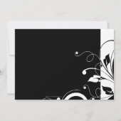 Schwarz-Weiß-Party Einladung für Unternehmen (Rückseite)