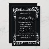 Schwarz-Weiß-Party Einladungen (Vorne/Hinten)