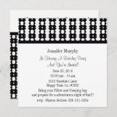 Schwarz-Weiß-Party Einladungen (Vorne/Hinten)