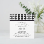 Schwarz-Weiß-Party Einladungen (Stehend Vorderseite)