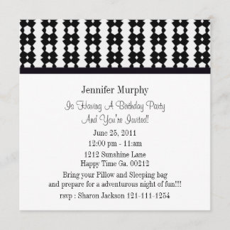 Schwarz-Weiß-Party Einladungen