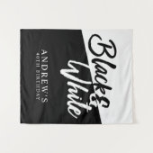 Schwarz-Weiß-Party, Hintergrund des Fotos Wandteppich (Vorderseite (Horizontal))