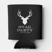 Schwarz-Weiß-Party Personalisiert Dosenkühler (Rückseite)