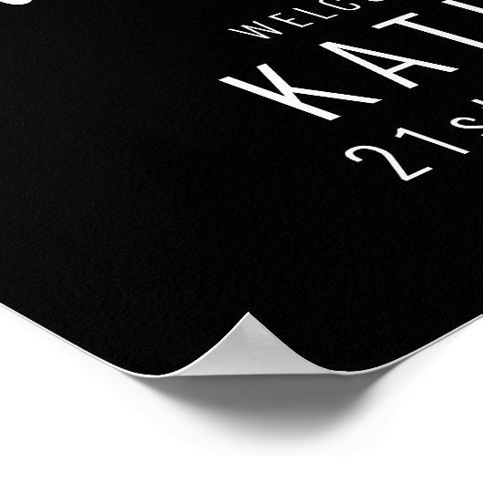 Schwarz-Weiß-Party Poster (Ecke)