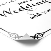 Schwarz & Weiß - Passen Sie Ihr eigenes Hochzeitsz Fotodruck (Ecke)