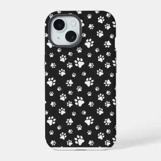 Schwarz-Weiß-Pastellmuster iPhone 15 Hülle