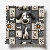 Schwarz-Weiß-Patchwork-Hund-Muster Tierpfleger Schürze