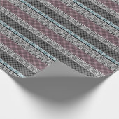 Schwarz-Weiß-Patchwork-Spitze Geschenkpapier (Ecke)