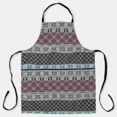 Schwarz-Weiß-Patchwork-Spitze Schürze (Vorderseite)