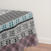 Schwarz-Weiß-Patchwork-Spitze Tischdecke (Beispiel)