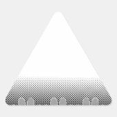 Schwarz-Weiß-Paws-Hintergrund Dreieckiger Aufkleber (Vorderseite)