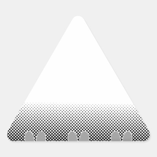 Schwarz-Weiß-Paws-Hintergrund Dreieckiger Aufkleber (Vorderseite)