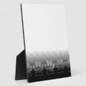 Schwarz-Weiß-Paws-Hintergrund Fotoplatte (Seite)