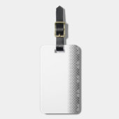 Schwarz-Weiß-Paws-Hintergrund Gepäckanhänger (Vorderseite vertikal)