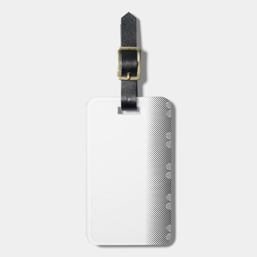 Schwarz-Weiß-Paws-Hintergrund Gepäckanhänger (Vorderseite vertikal)