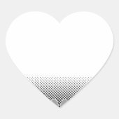 Schwarz-Weiß-Paws-Hintergrund Herz-Aufkleber (Vorderseite)