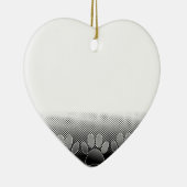 Schwarz-Weiß-Paws-Hintergrund Keramik Ornament (Rechts)