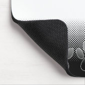 Schwarz-Weiß-Paws-Hintergrund Mousepad (Ecke)