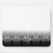 Schwarz-Weiß-Paws-Hintergrund Mousepad (Vorne)