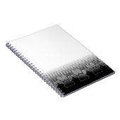 Schwarz-Weiß-Paws-Hintergrund Notizblock (Rechte Seite)