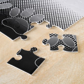 Schwarz-Weiß-Paws-Hintergrund Puzzle (Seite)
