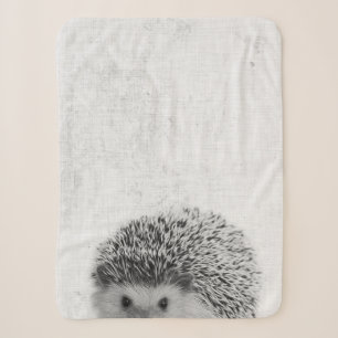 Schwarz-Weiß-Peekaboo-Igel-Minimalist-Nursery Sherpadecke