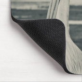 Schwarz-Weiß-Pelican-Foto Mousepad (Ecke)