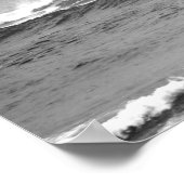 Schwarz-Weiß-Pelikan fliegen über dem Ozean 16x20 Poster (Ecke)